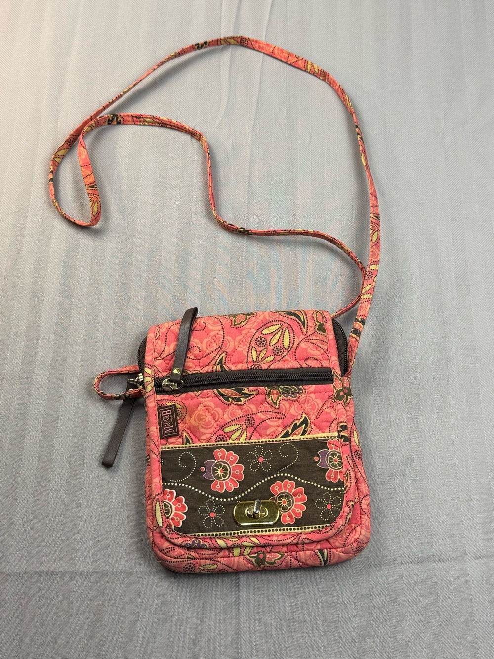 MaggiB Quilted Floral Crossbody Phone Bag